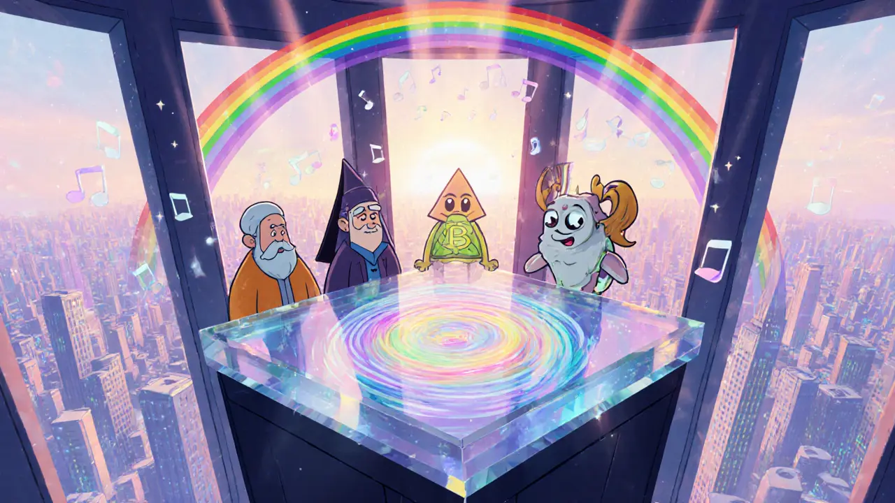 Future council of nodes and side‑chain characters discuss dynamic thresholds.