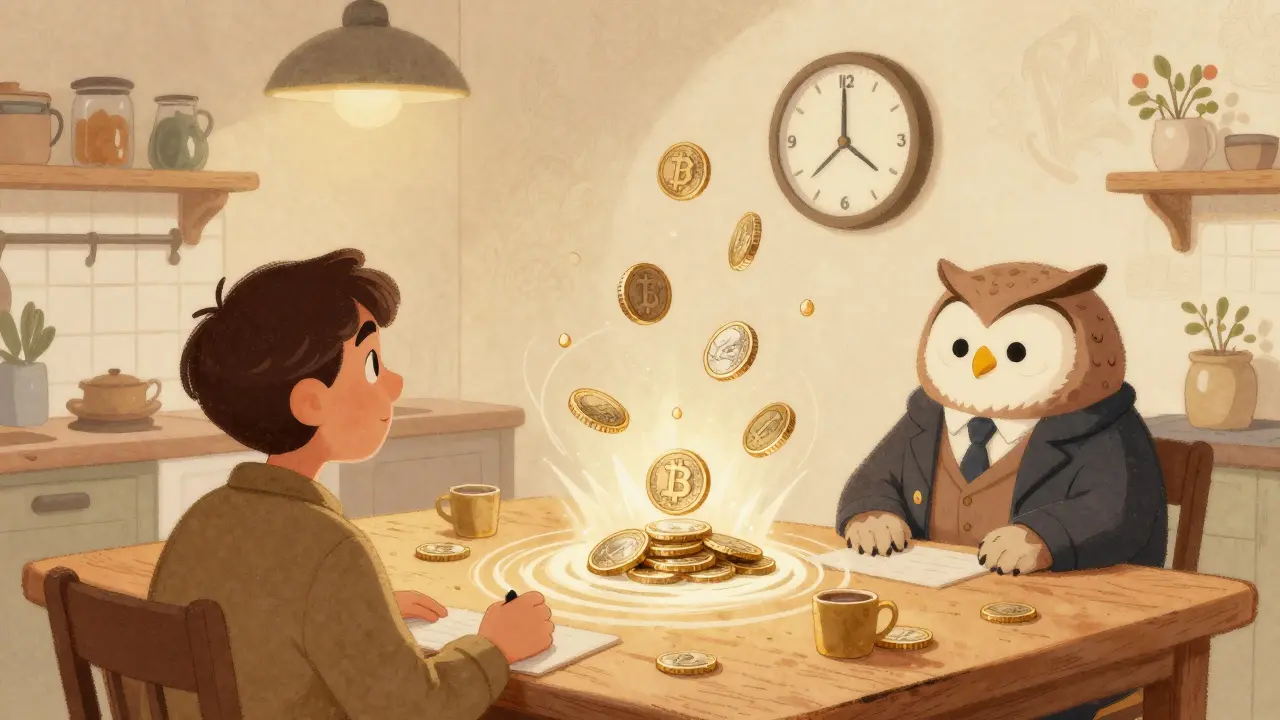 European user watching stablecoins disappear into a regulatory vortex, replaced by slower EUR coins.