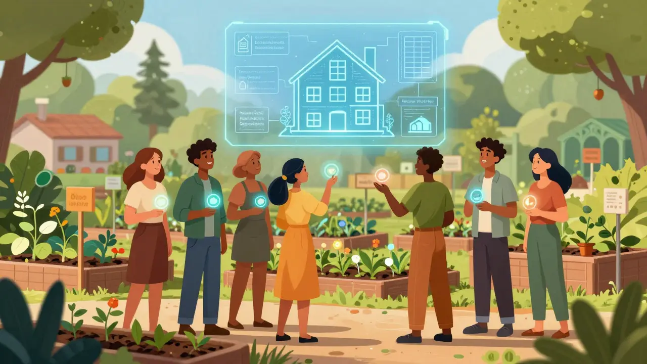 Neighbors using digital tokens to vote on property renovations