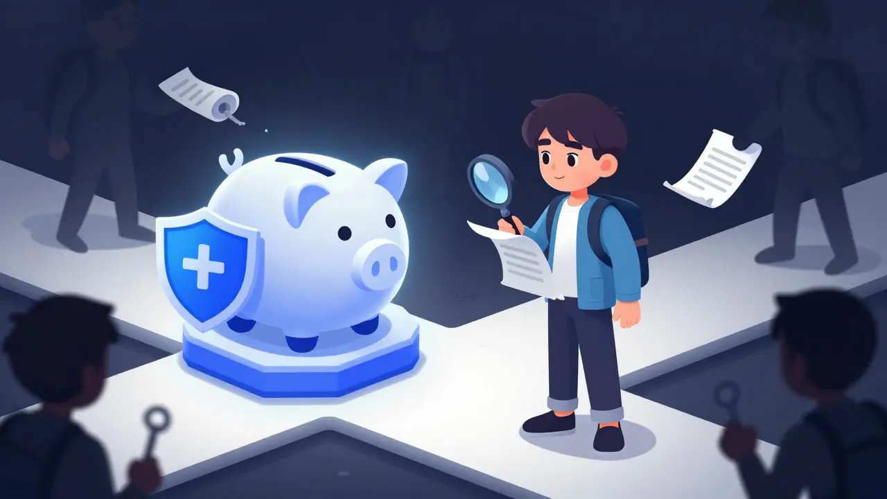 A gamer choosing a secure digital wallet over shady scam offers in a storybook style