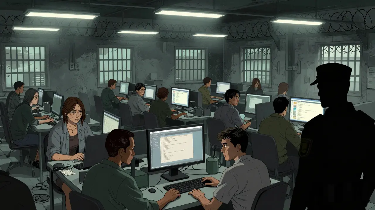 Workers trapped in grim scam compound offices