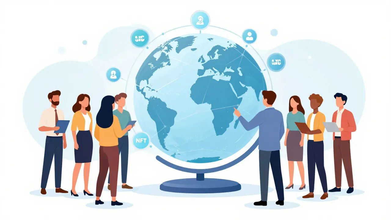 Insurance agent guiding clients through future digital asset and metaverse risks