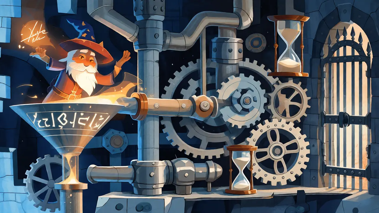Clockwork castle mechanism showing the flow from vote signature to smart contract execution.